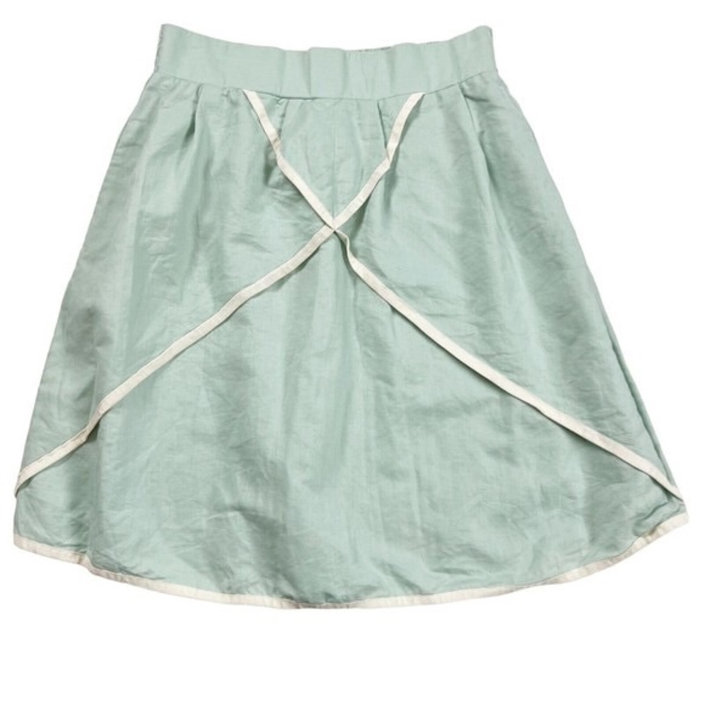 Matilda Jane Serendipity Sweet Tea Linen Cotton Skirt Cottagecore Pull On Sz L